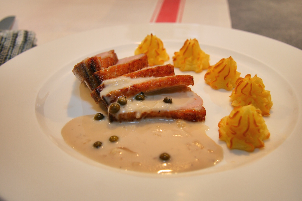 Entenbrust in Pfefferrahmsauce