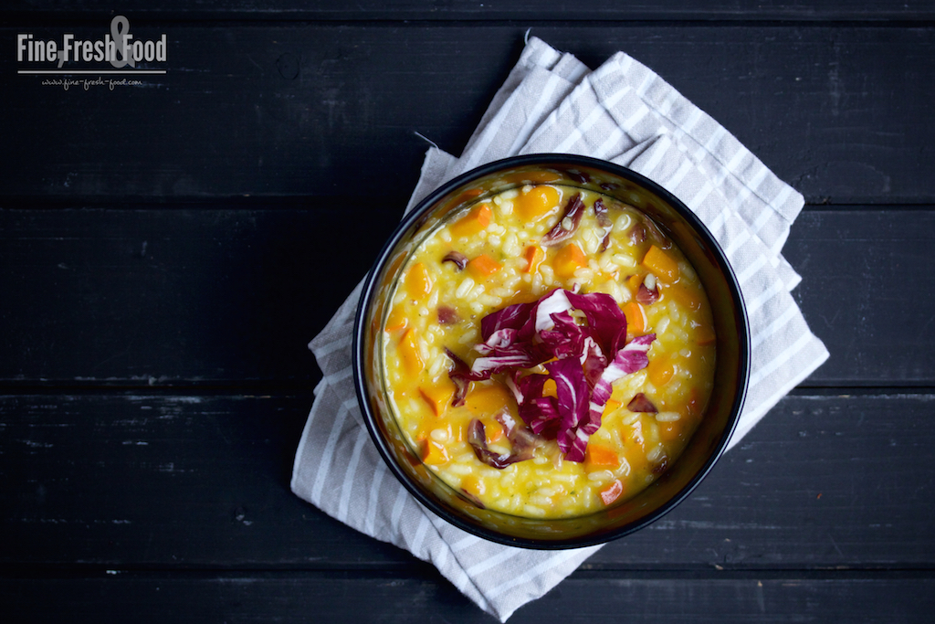 Kürbis-Risotto mit Radicchio