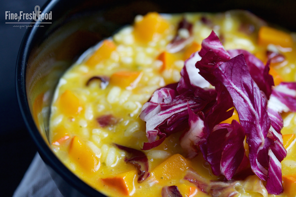 Kürbis-Risotto mit Radicchio