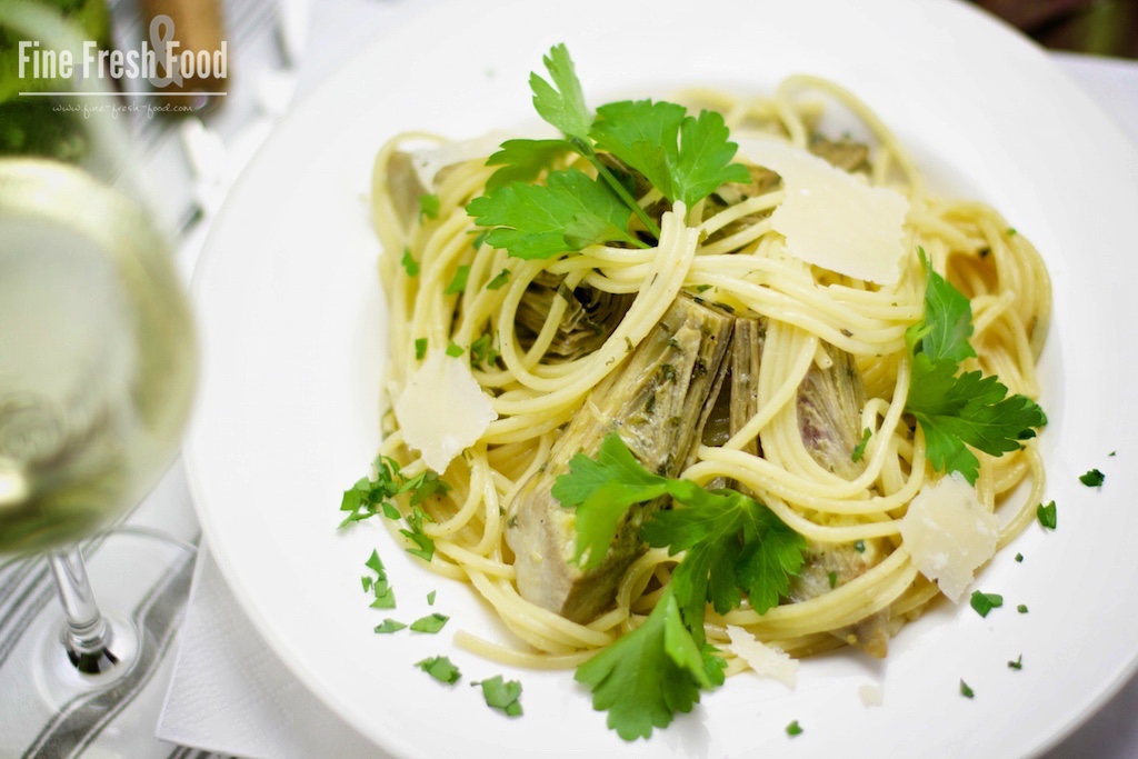 Spaghetti mit Artischocken-Cremesauce